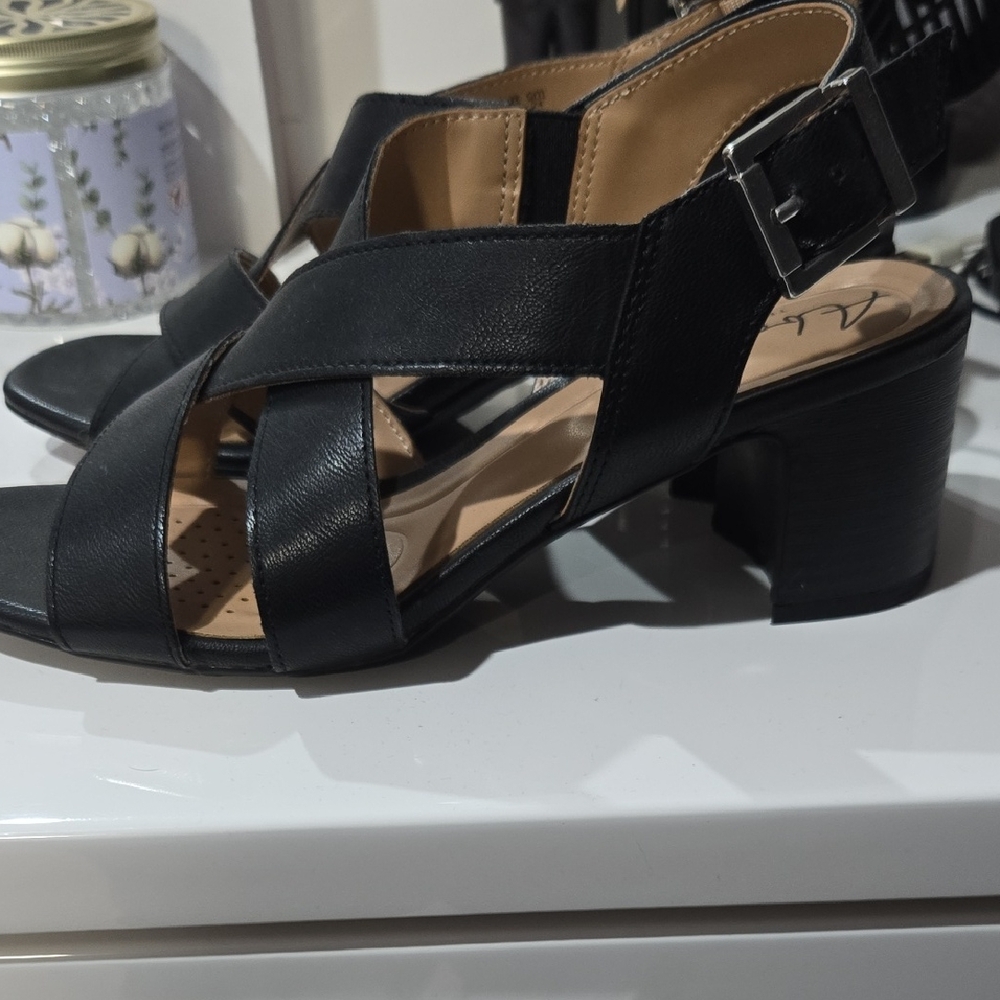 Abella Black Strappy Heels